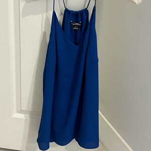 tiffany blue silky tank top blouse